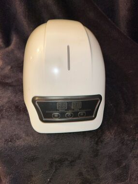 White Electric Knee Massager with Digital Controls